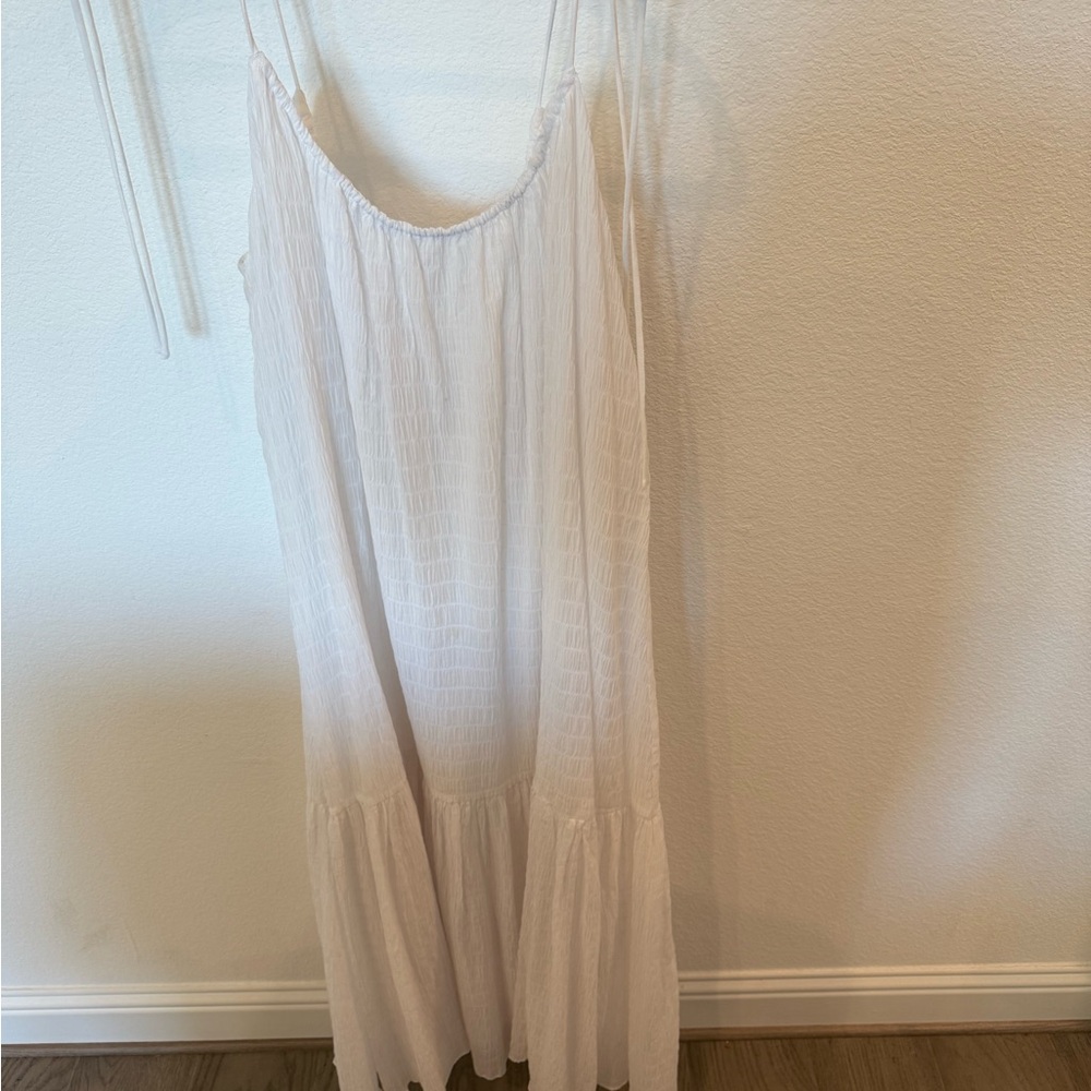 White Sleeveless Maxi Dress
